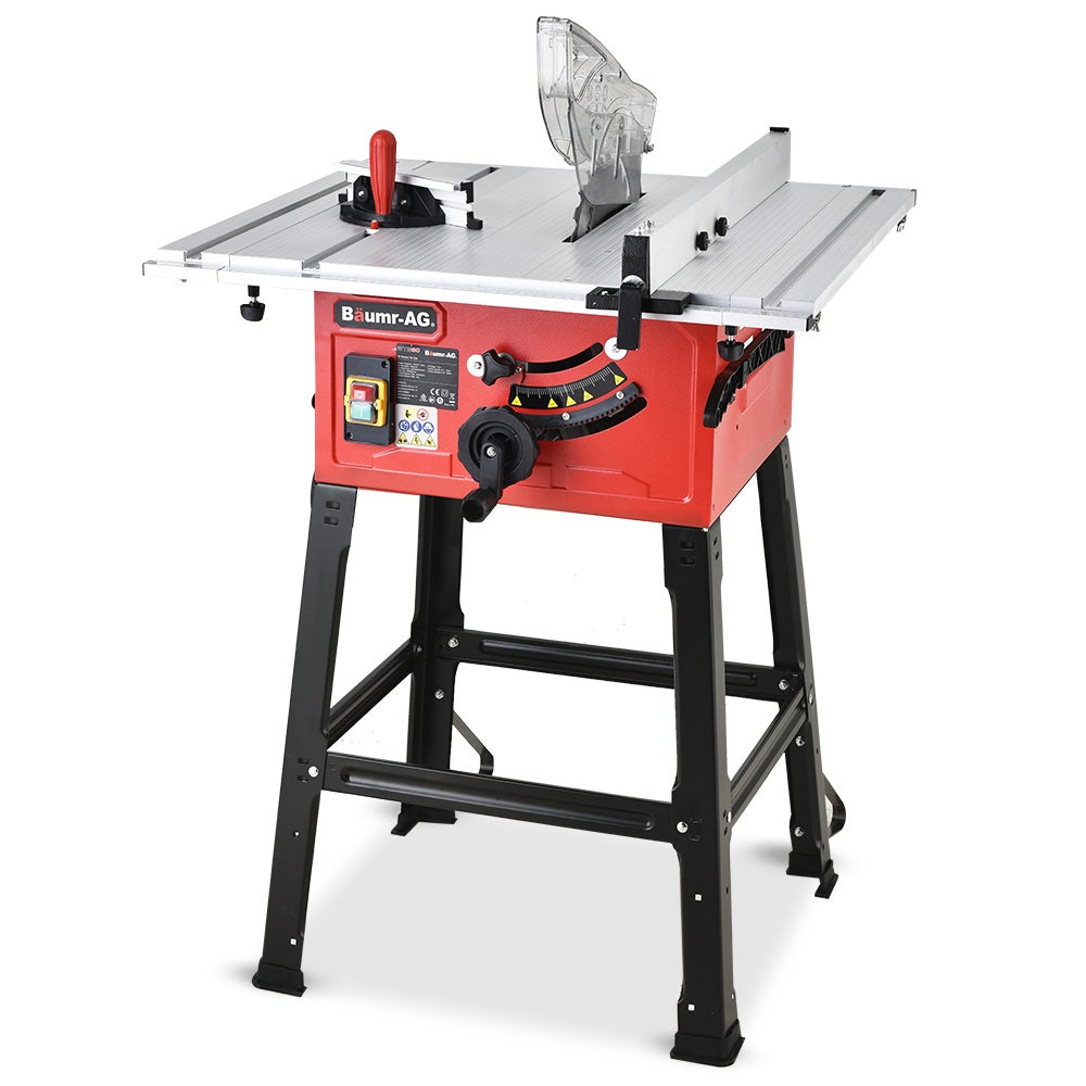 Baumr-AG 2000W 254mm Corded Table Saw with Stand Extendable Laser Guide