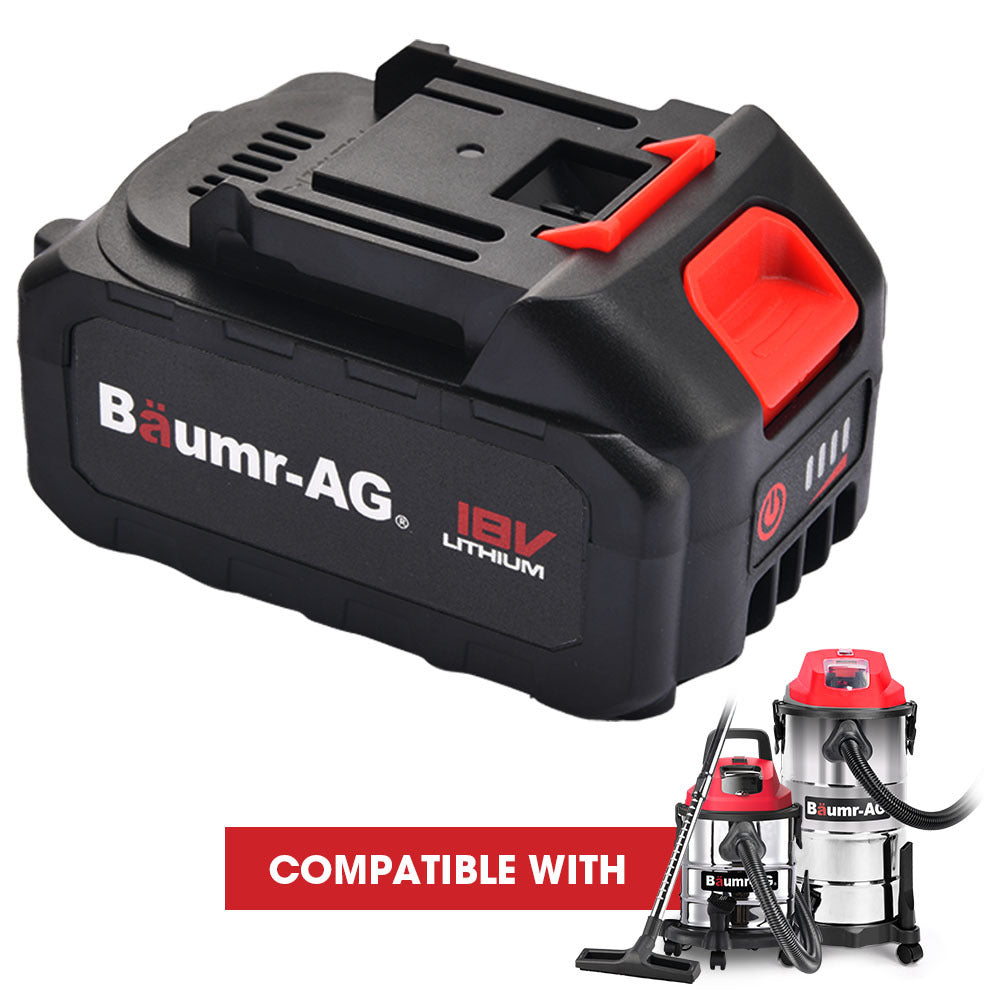 Baumr 18V 4Ah Lithium-Ion Battery for Cordless Wet & Dry Vacuums