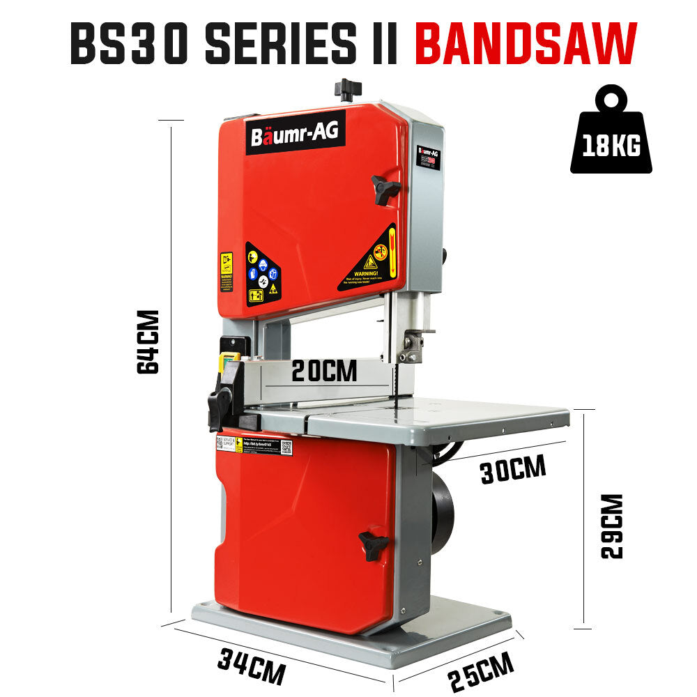 Baumr-AG BS30 Bandsaw Wood Cutting Benchtop Machine