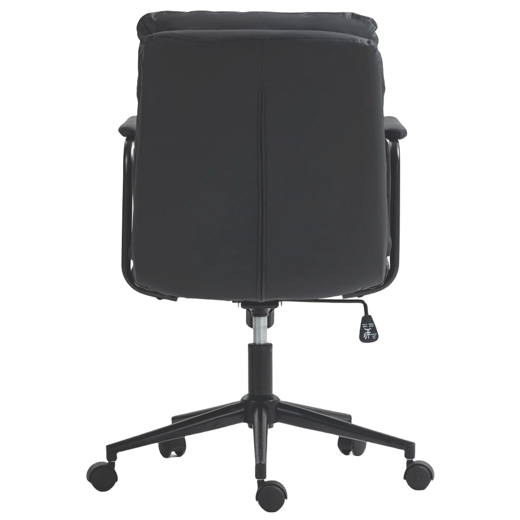 Black Faux Leather Office Chair