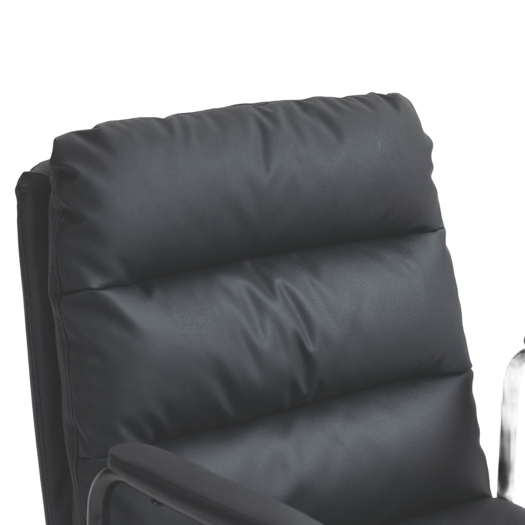 Black Faux Leather Office Chair