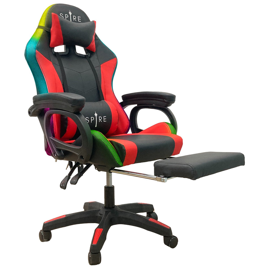 Intex Spire Onyx Led Red and Black Massage Gaming Chair