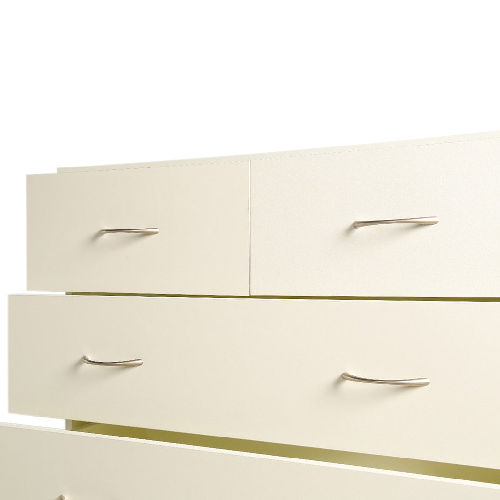 Sarantino Tallboy Dresser 6 Chest Of Drawers White