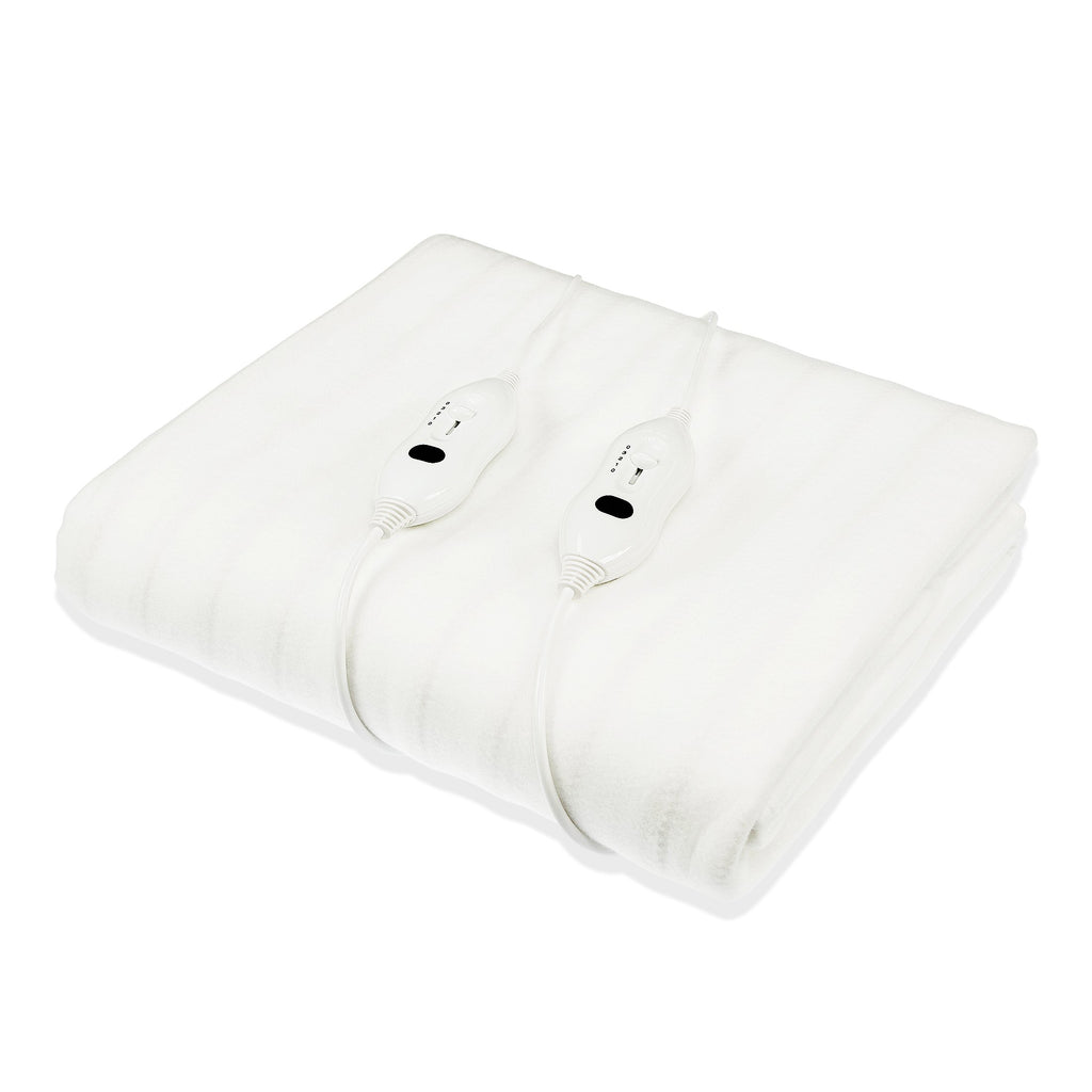 Laura Hill Heated Electric Blanket Double Size Fitted Polyester - White