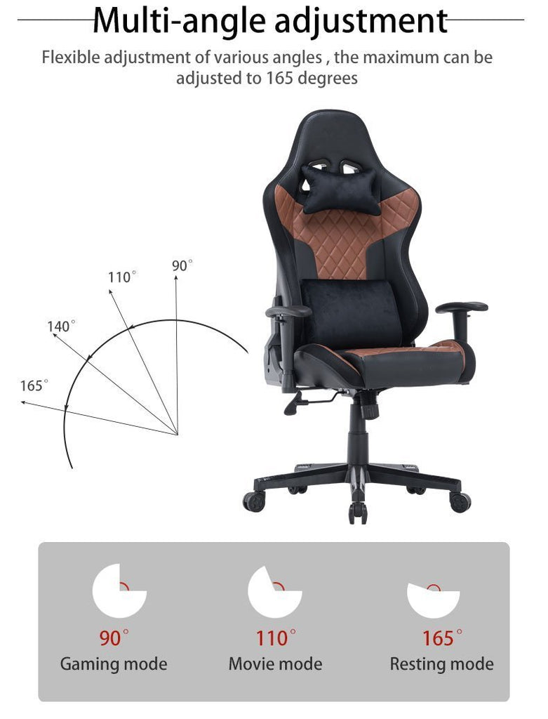 Ergonomic 7 RGB Lights Bluetooth Speaker Gaming Chair with 4D Armrest and Footrest 