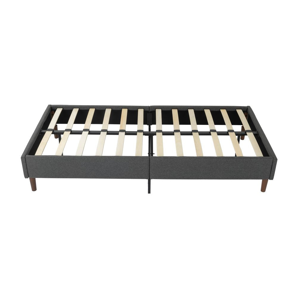 Double Bed Frame Mattress Foundation in Dark Grey