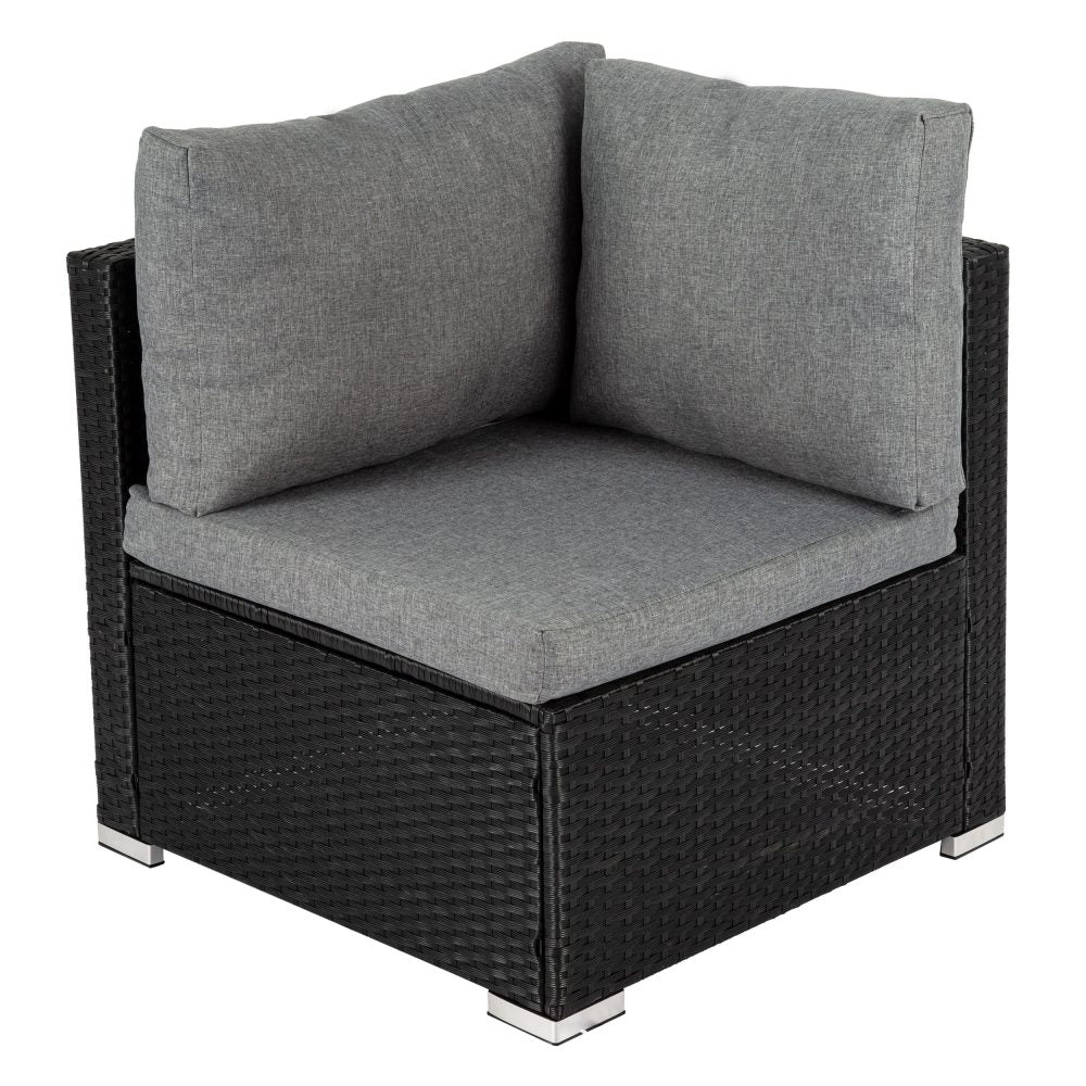 Outdoor Black Modular Lounge Sofa 