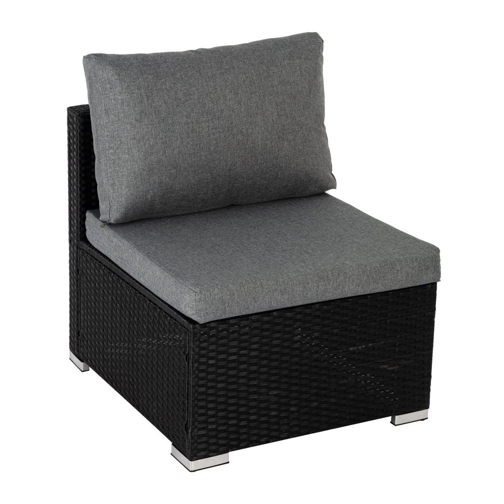 Outdoor Black Modular Lounge Sofa 