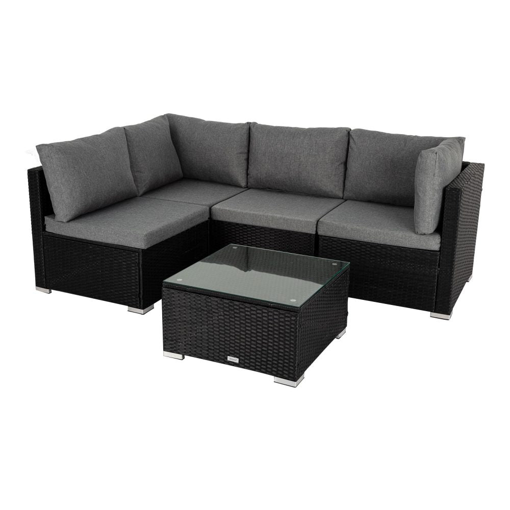 Outdoor Black Modular Lounge Sofa 