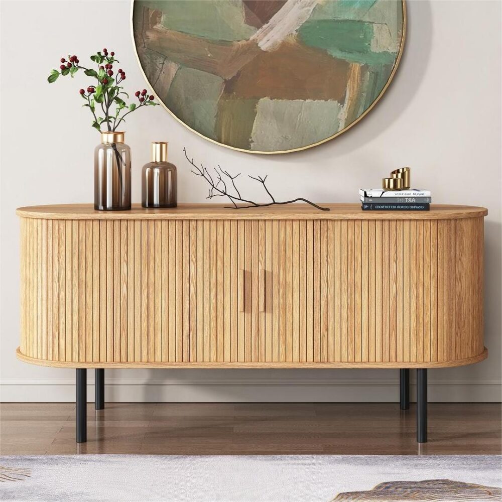 Ripple Sideboard with Sliding Doors Earthy Elegance Redefined