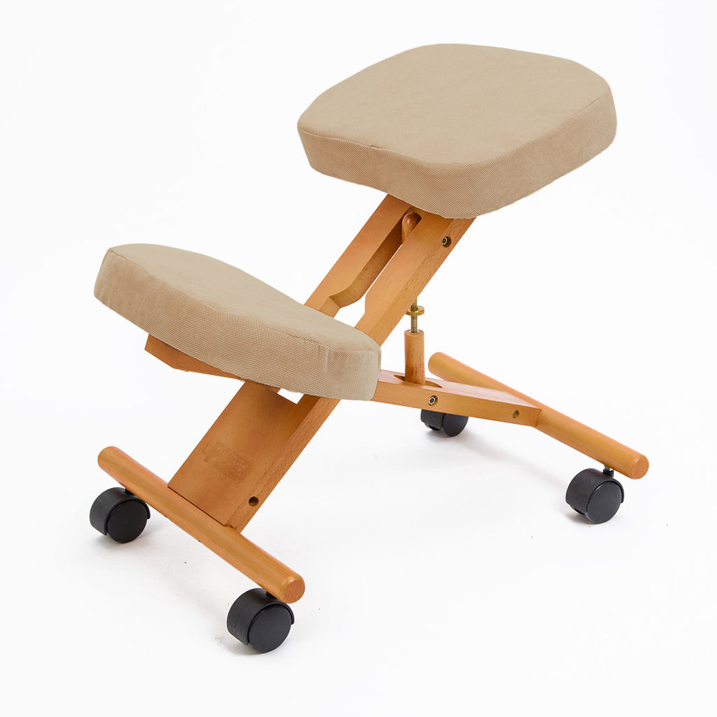 Ergonomic Adjustable Beige Kneeling Chair 