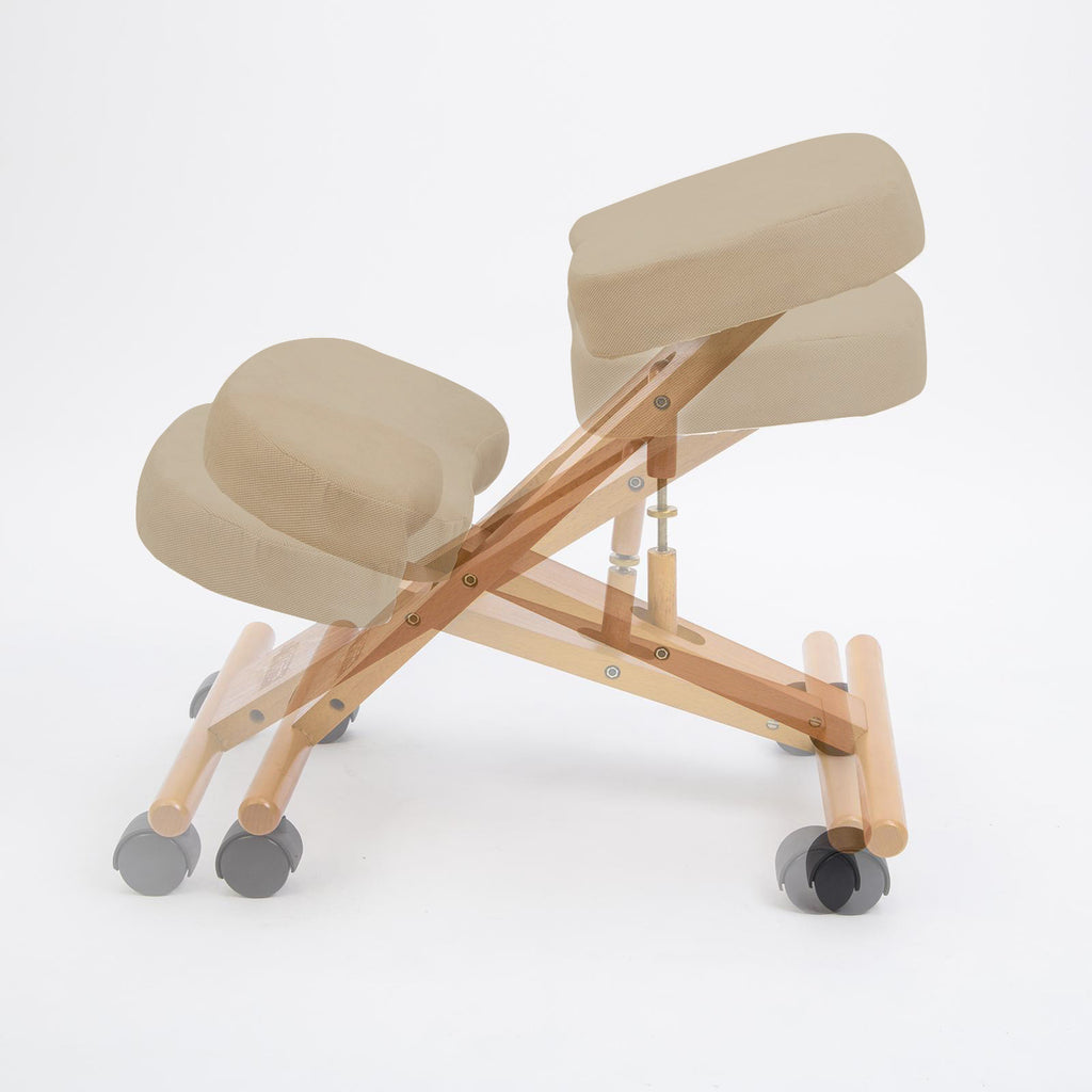 Ergonomic Adjustable Beige Kneeling Chair 