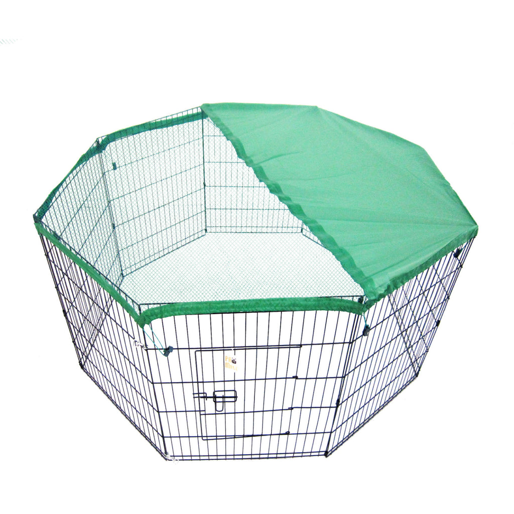 Pet Foldable Playpen Rabbit Dog Guinea Pig Cage 8 Panel 30in with Cover