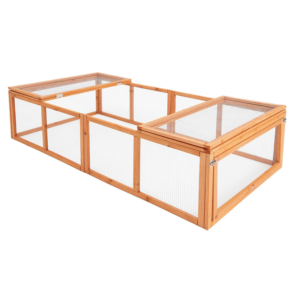 Chicken Coop Rabbit Hutch Guinea Pig Cage size 180x90x48cm Wooden Outdoor Cage House