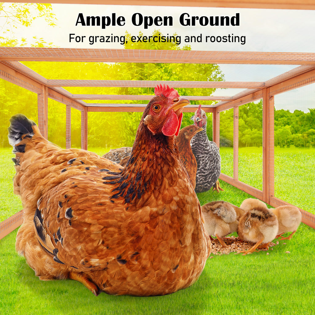 Chicken Coop Rabbit Hutch Guinea Pig Cage size 180x90x48cm Wooden Outdoor Cage House