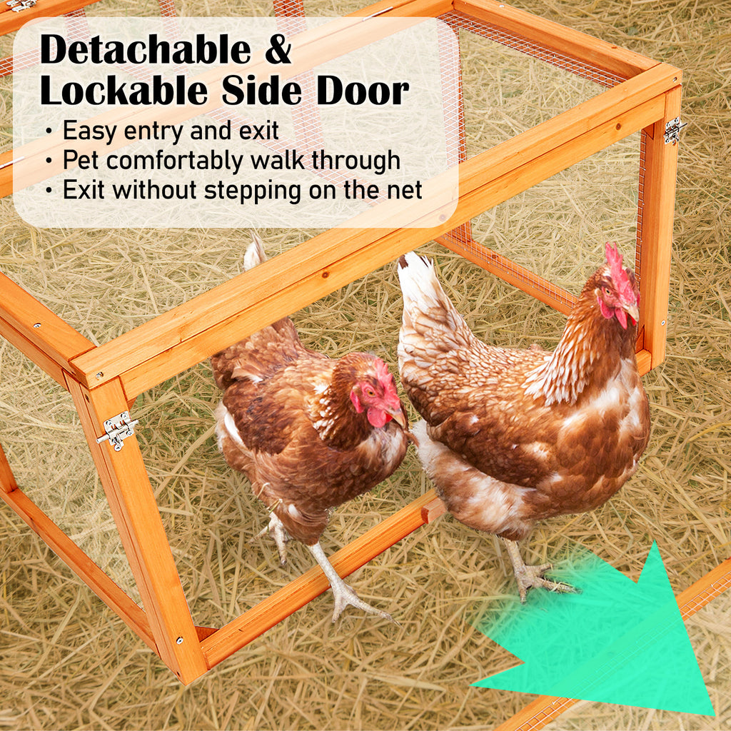 Chicken Coop Rabbit Hutch Guinea Pig Cage size 180x90x48cm Wooden Outdoor Cage House