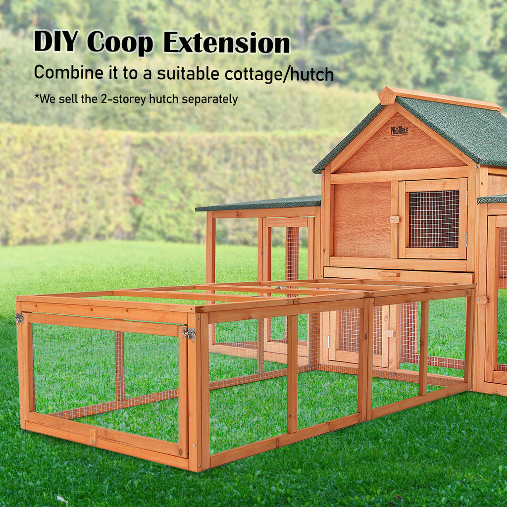 Chicken Coop Rabbit Hutch Guinea Pig Cage size 180x90x48cm Wooden Outdoor Cage House