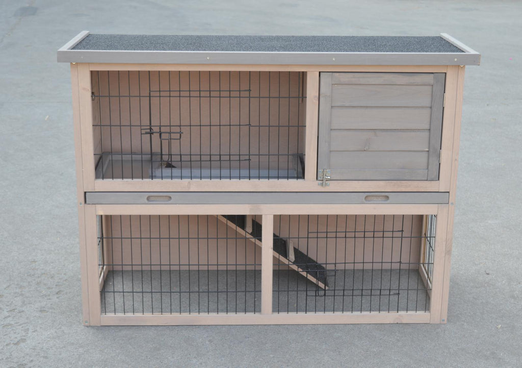 Double Storey 108cm Rabbit Hutch Guinea Pig Cage with Pull Out Tray