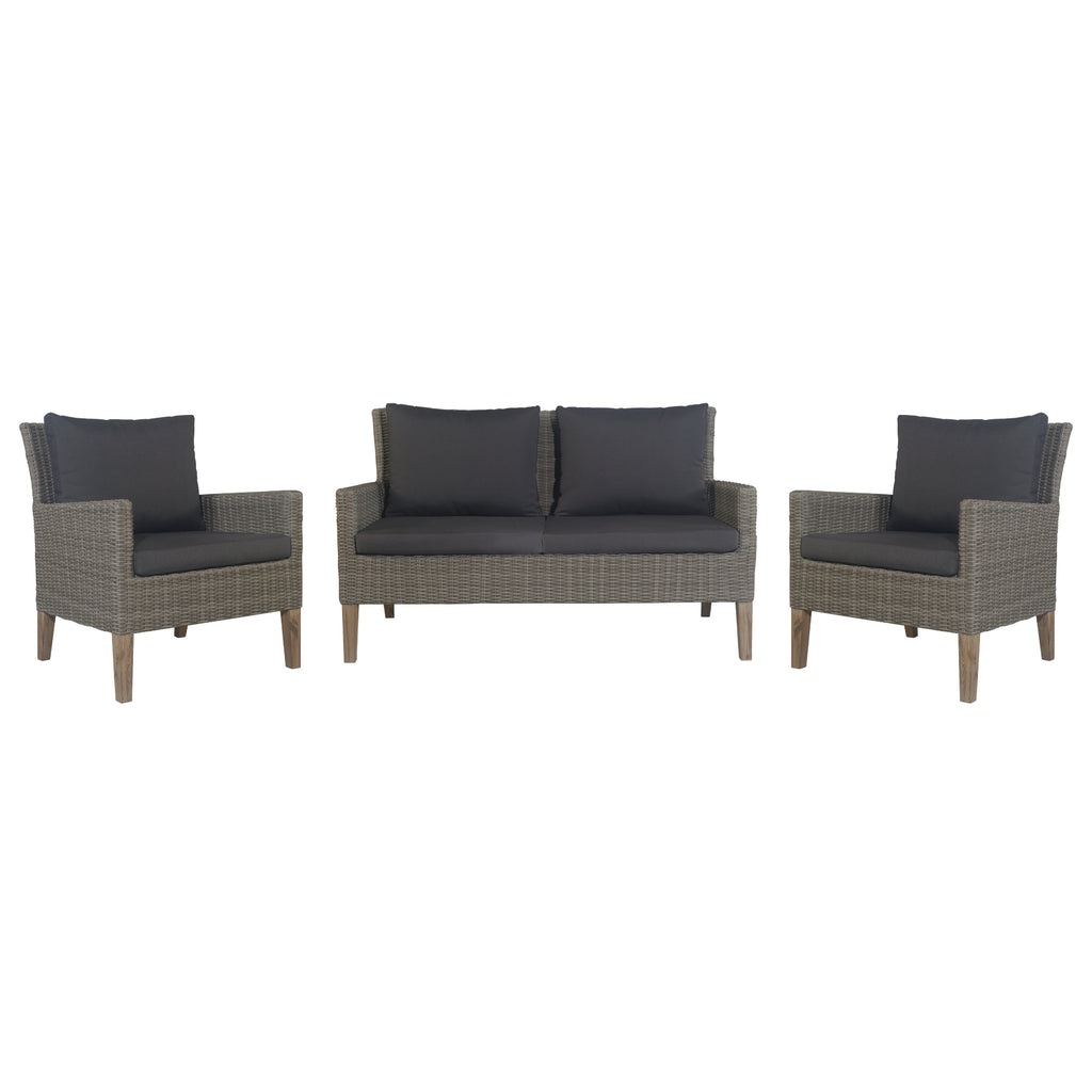 3pc Byron Outdoor Wicker Lounge Sofa Furniture Set