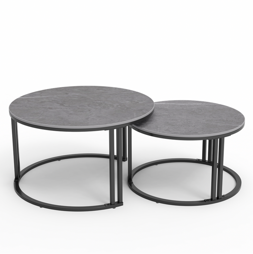 Interior Ave Premier Nested Coffee Table Set Grey Stone