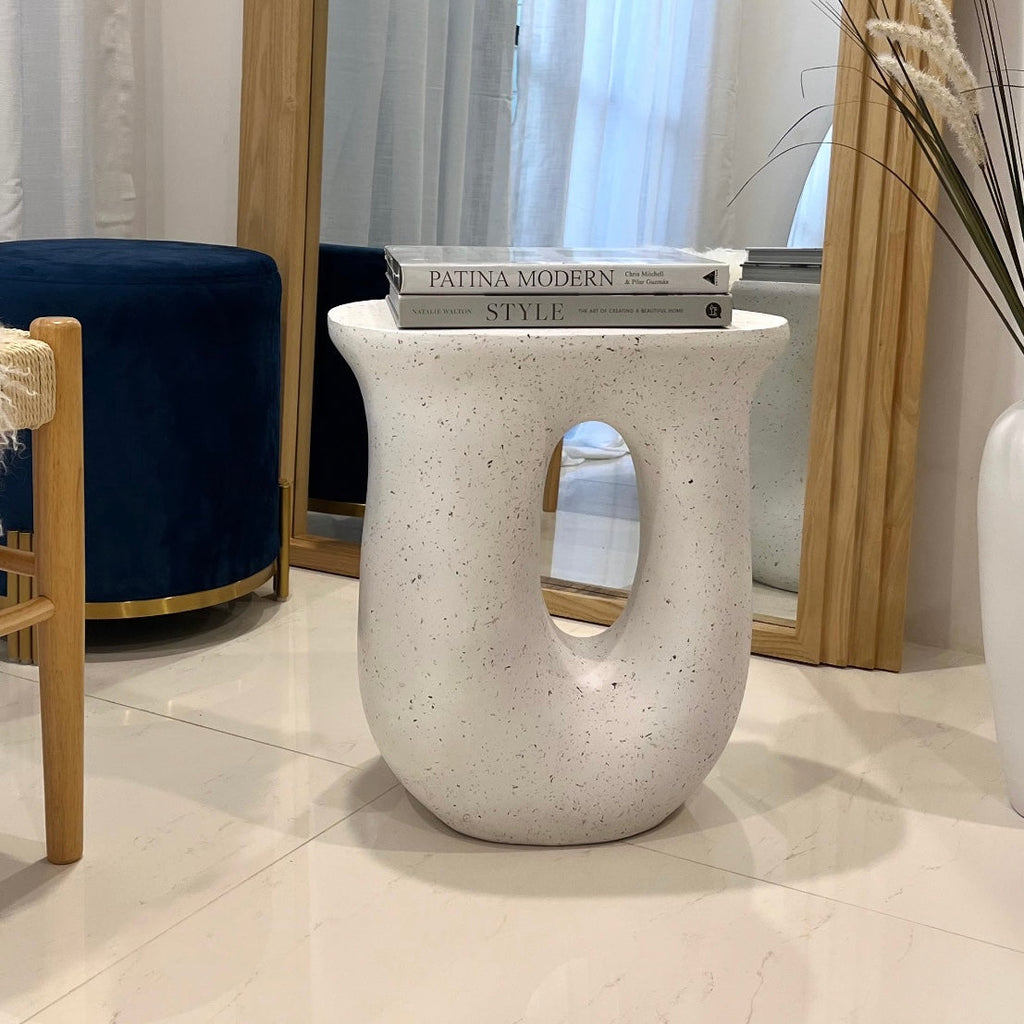 Interior Ave Cosmo Terrazzo Accent  Side Table