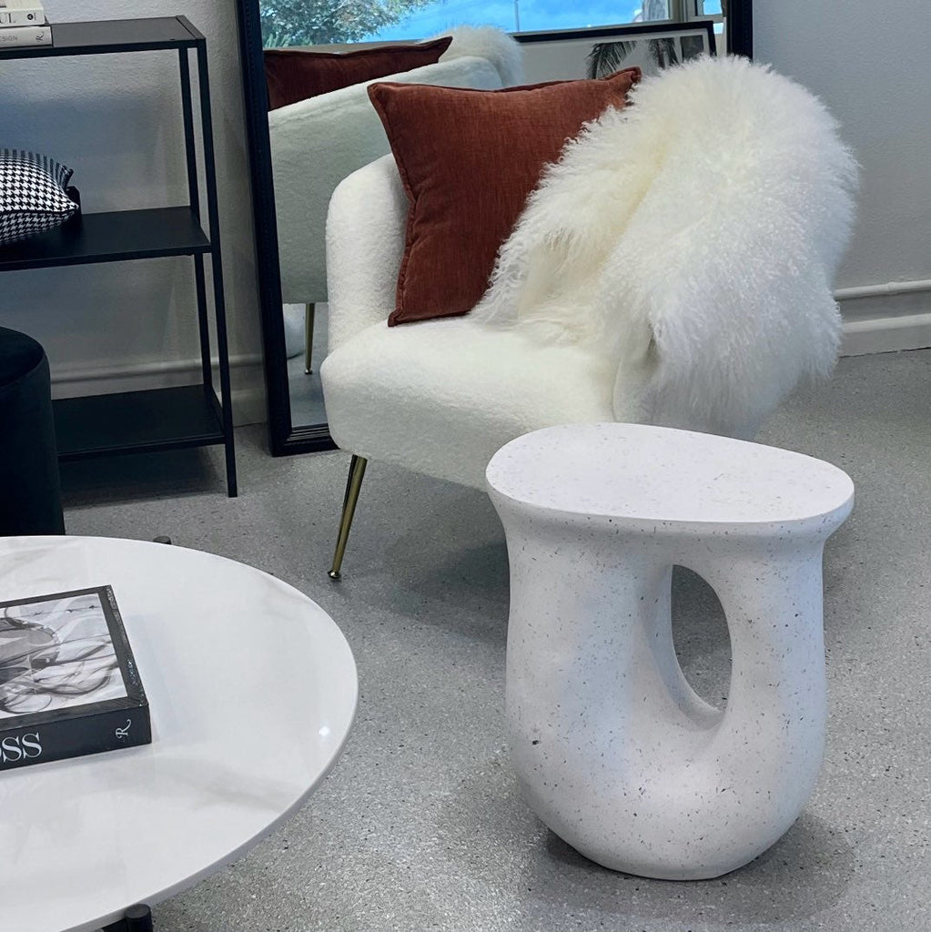 Interior Ave Cosmo Terrazzo Accent  Side Table
