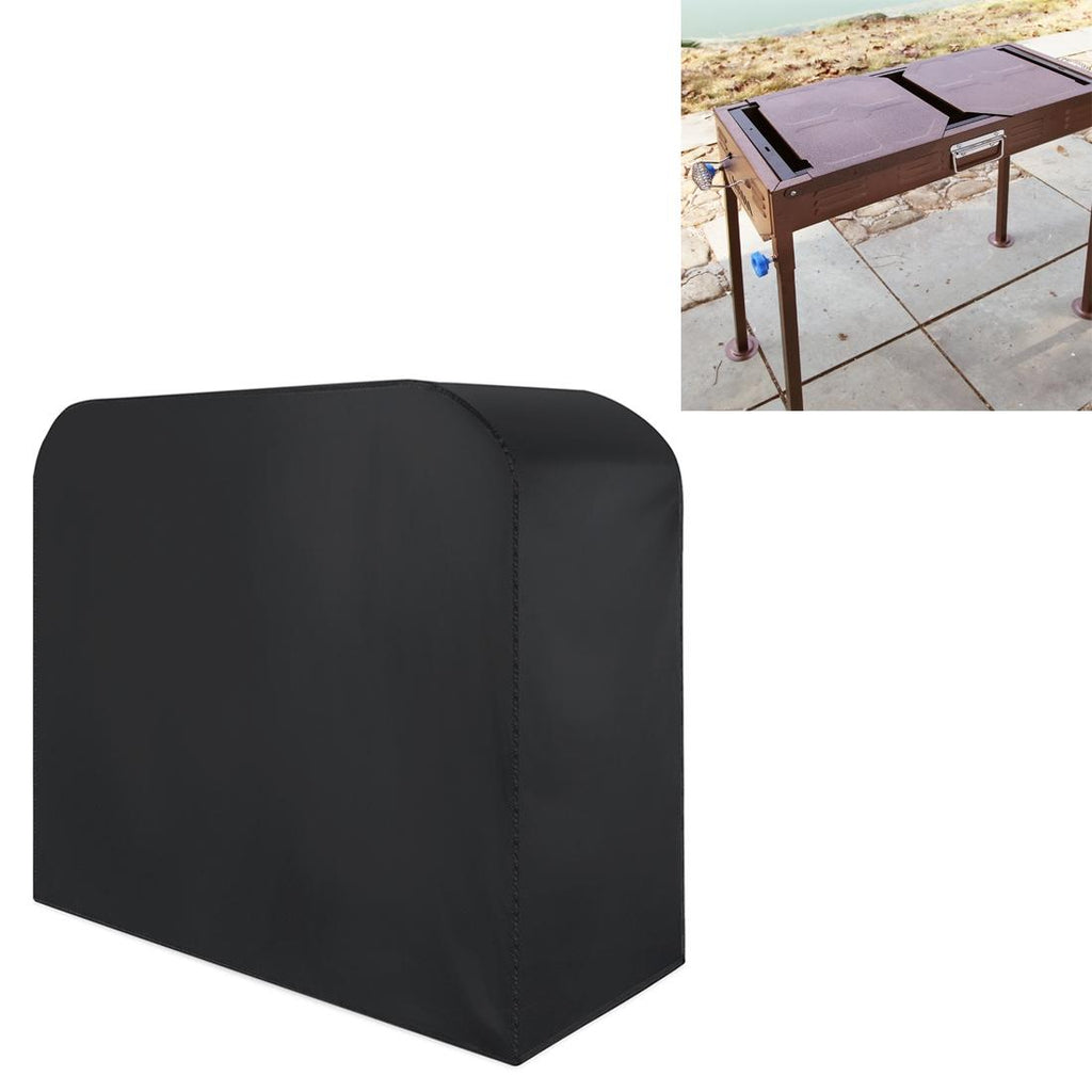 Waterproof 210d Oxford Cloth Bbq Grill Cover - Anti-uv Dust-proof Foldable - Fits Gas Charcoal Electric - 190x71x117cm - Black