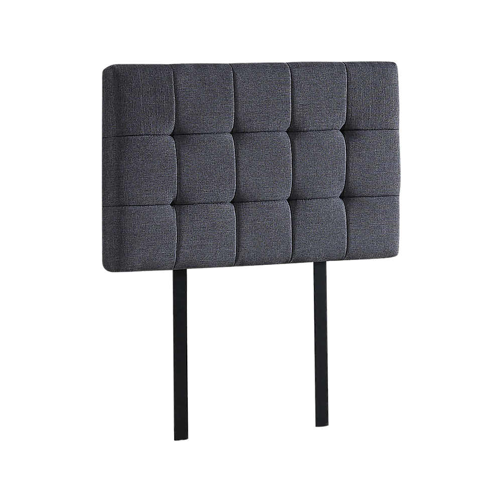 Linen Fabric Single Bed Deluxe Headboard Bedhead Grey