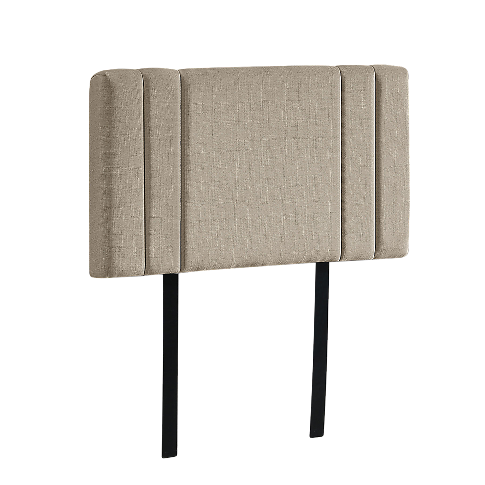 Linen Fabric Single Bed Deluxe Headboard Bedhead Beige