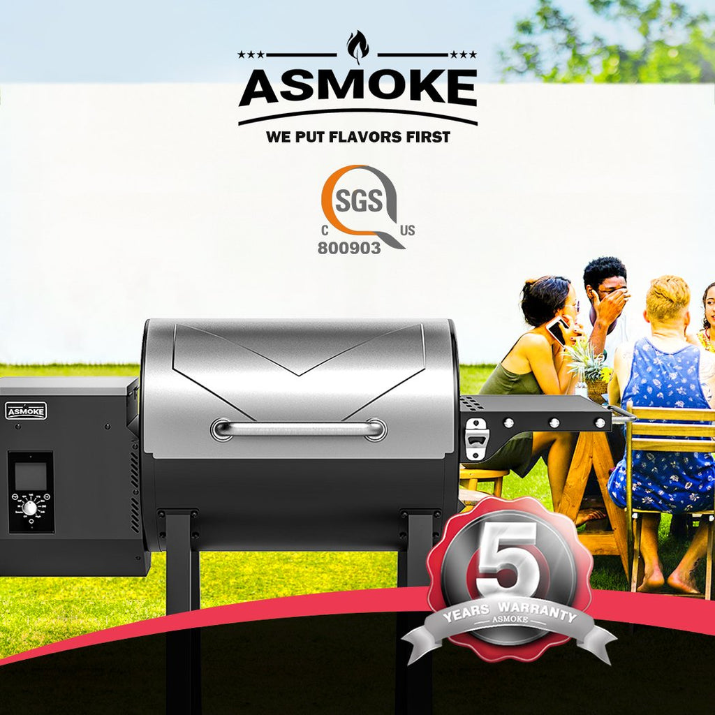 Asmoke AS500N-2 WOOD PELLET GRILL SILVER