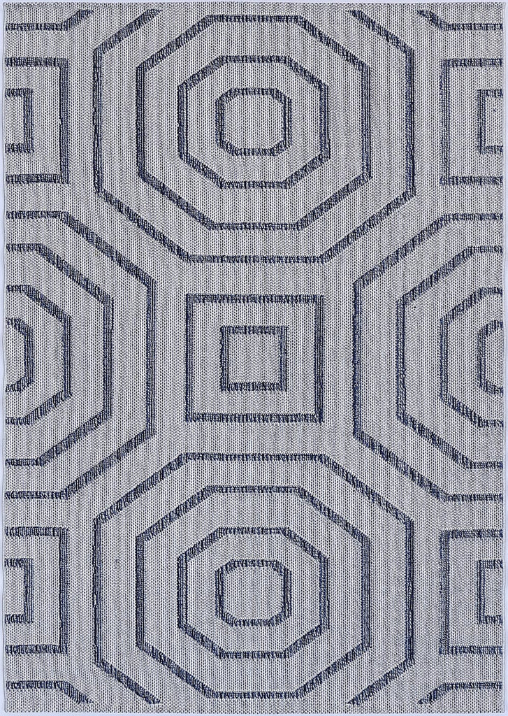 Vanuatu Hale Charcoal Geometric Flatweave Rug