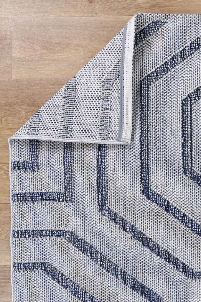 Vanuatu Hale Charcoal Geometric Flatweave Rug