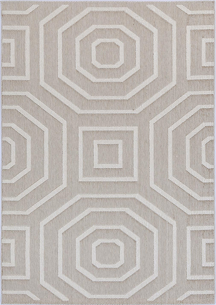 Vanuatu Lui Beige Geometric Flatweave Rug