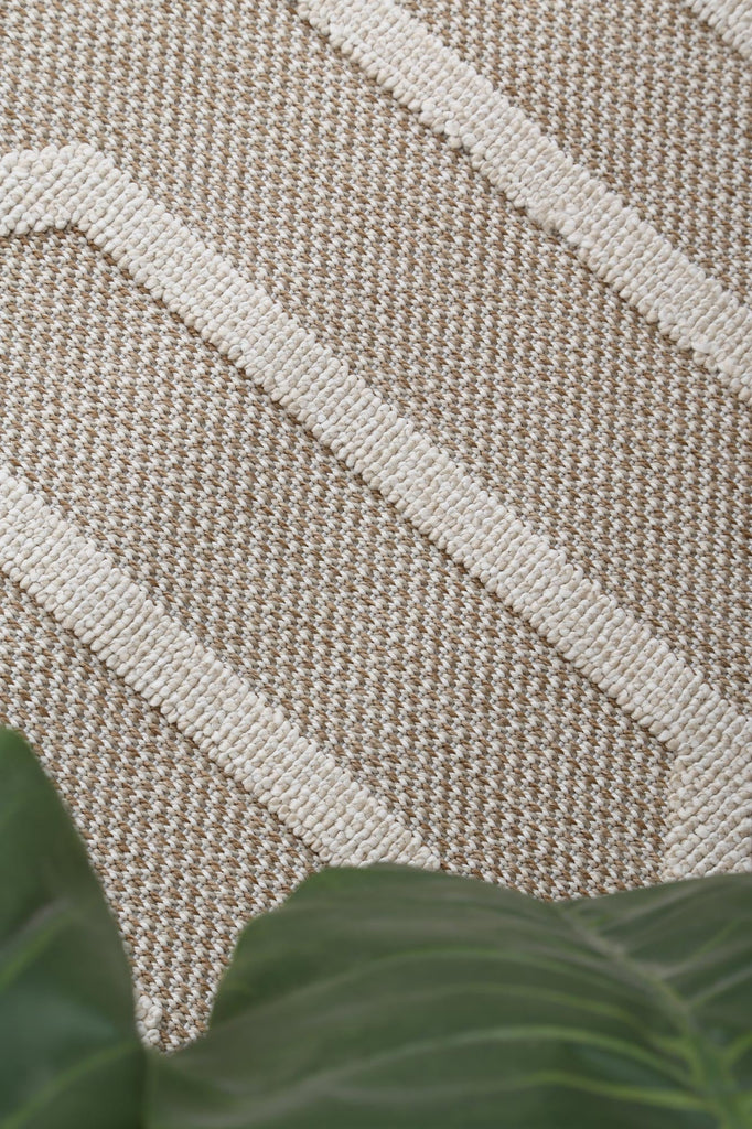 Vanuatu Lui Beige Geometric Flatweave Rug