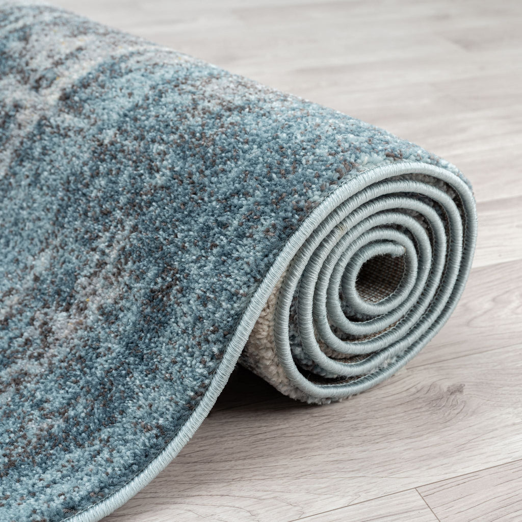 Slate Blue Hallway Runner Rug