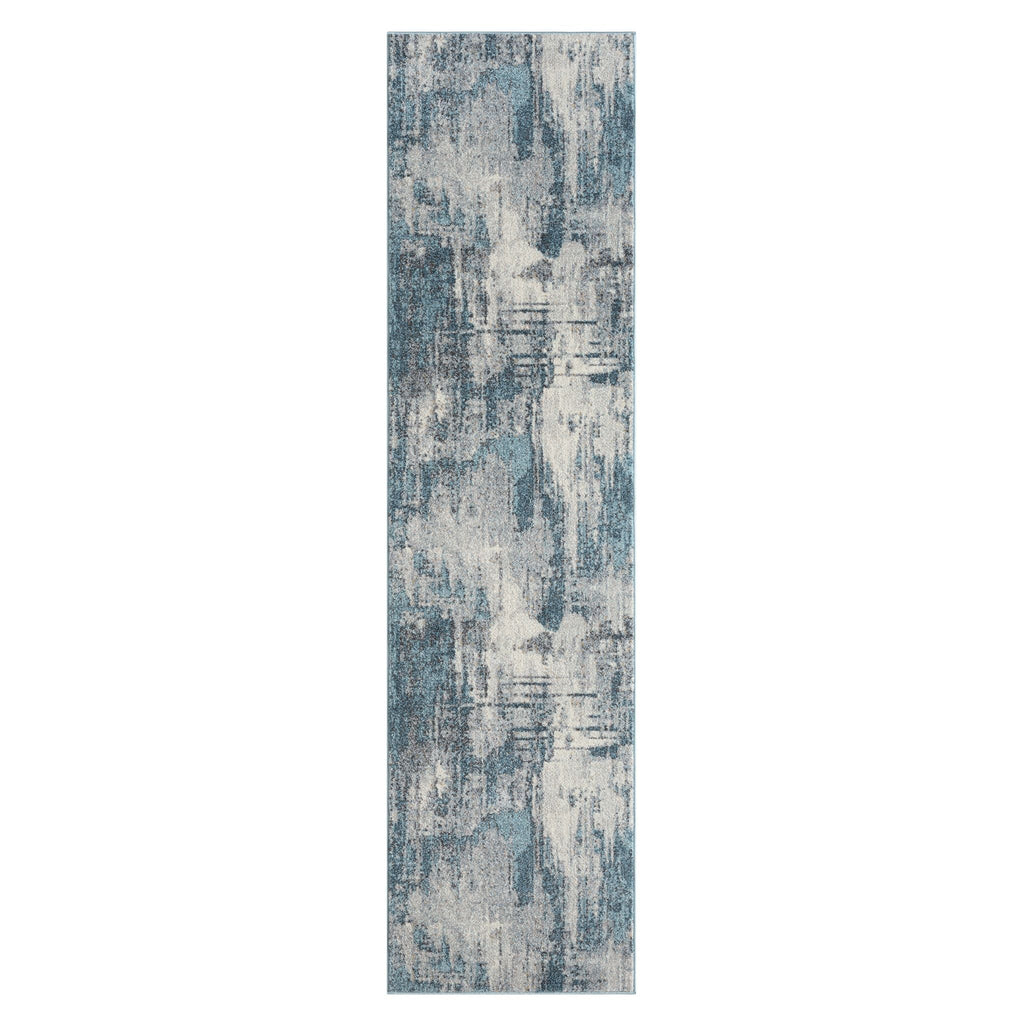 Slate Blue Hallway Runner Rug