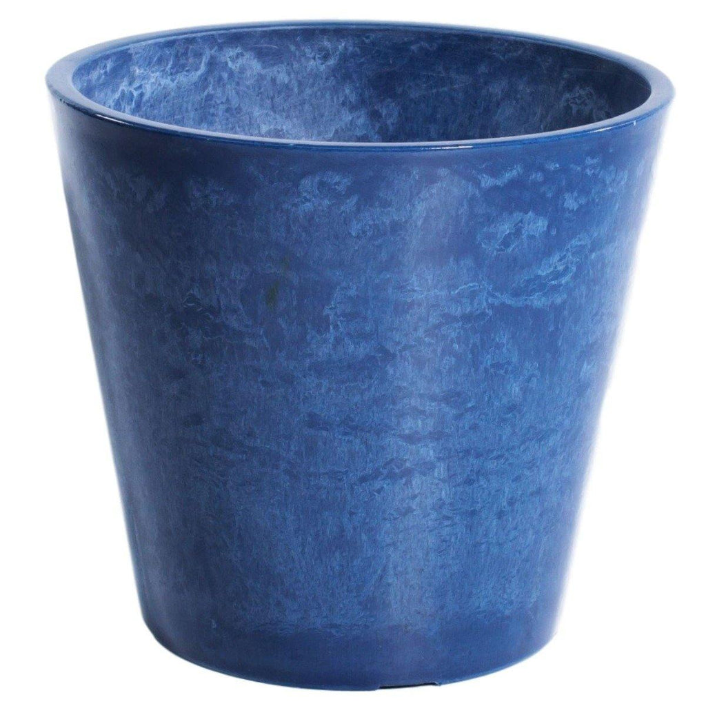 Glossy Blue Garden Pot 25cm - House Things Home & Garden > Artificial Plants