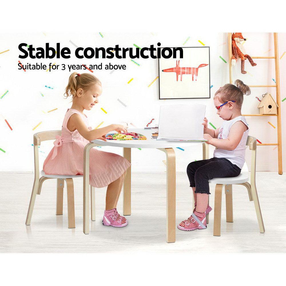 3PCS Set Kids Activity Table and Chairs Toy Play Desk - House Things 