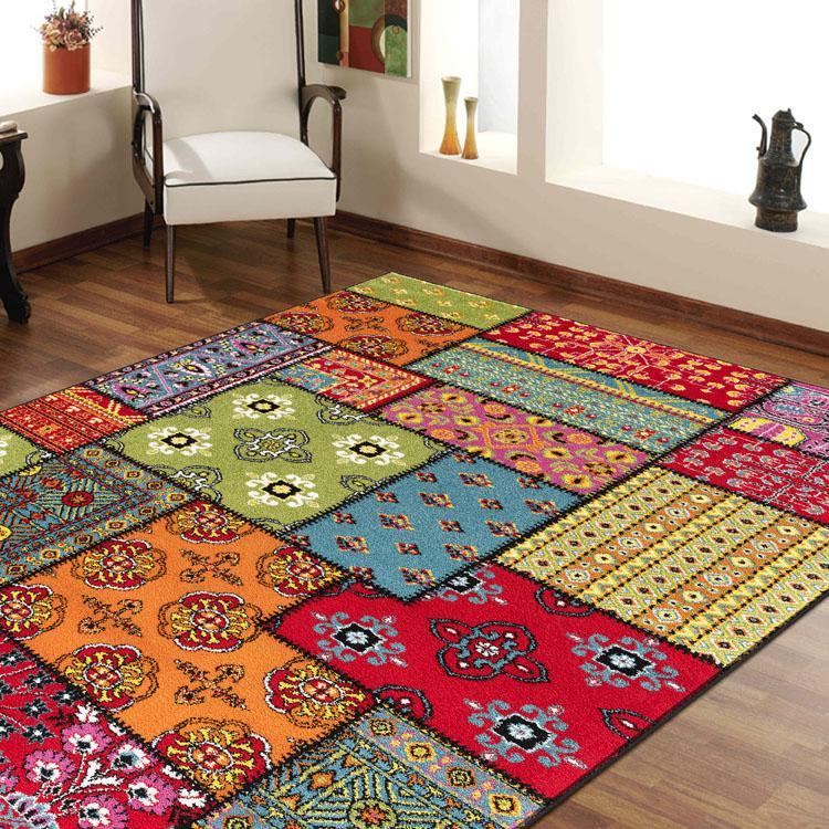 Patchwork Multi Coloured Floor Rug  - House Things Rugs