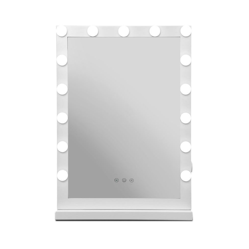 Embellir Hollywood Makeup Mirror With Light 15 LED Bulbs Vanity Lighted Stand - House Things Health & Beauty > Makeup Mirrors