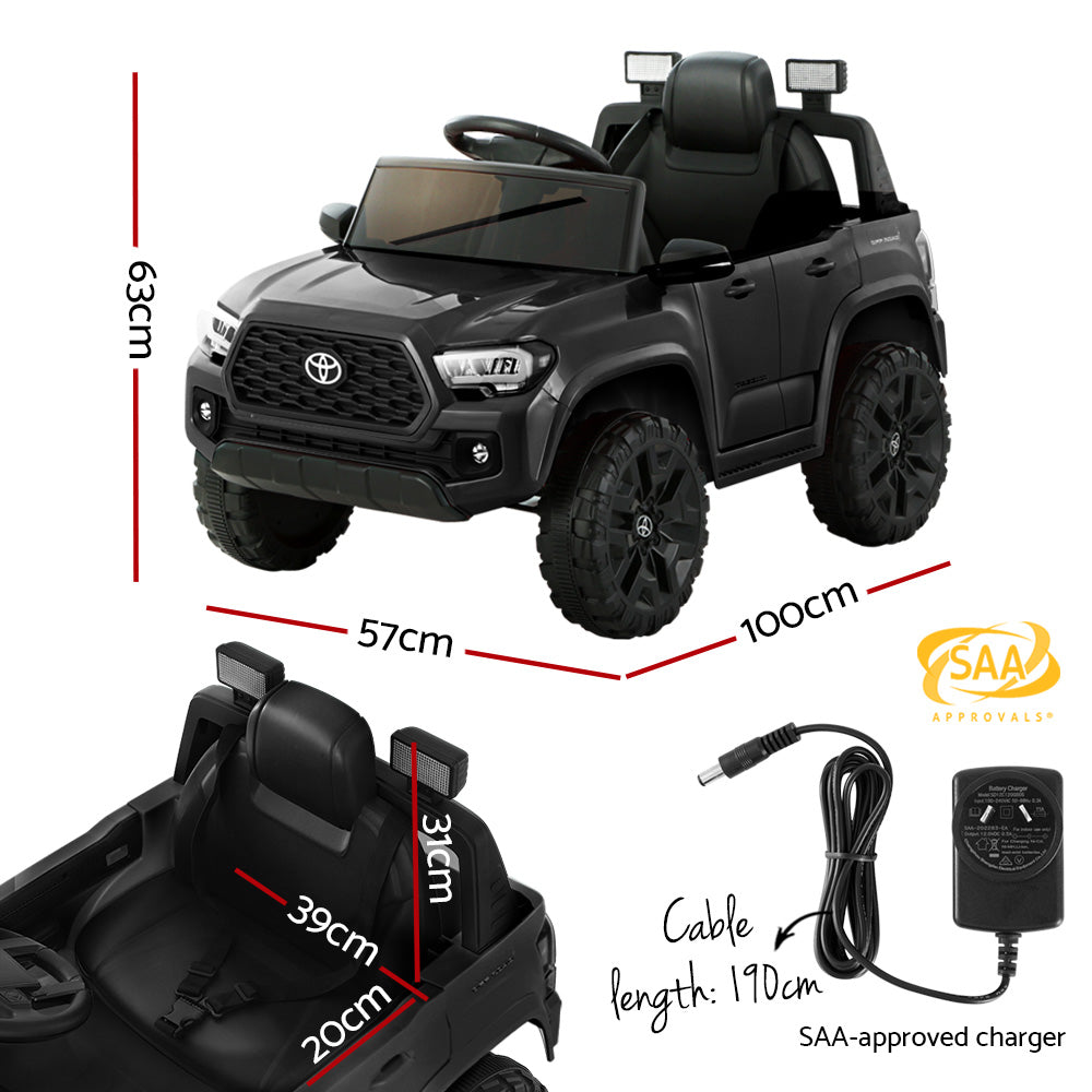 Toyota Ride On Car Kids Electric Toy Cars Tacoma Off Road Jeep 12V Battery Black - House Things Baby & Kids > Ride on Cars, Go-karts & Bikes