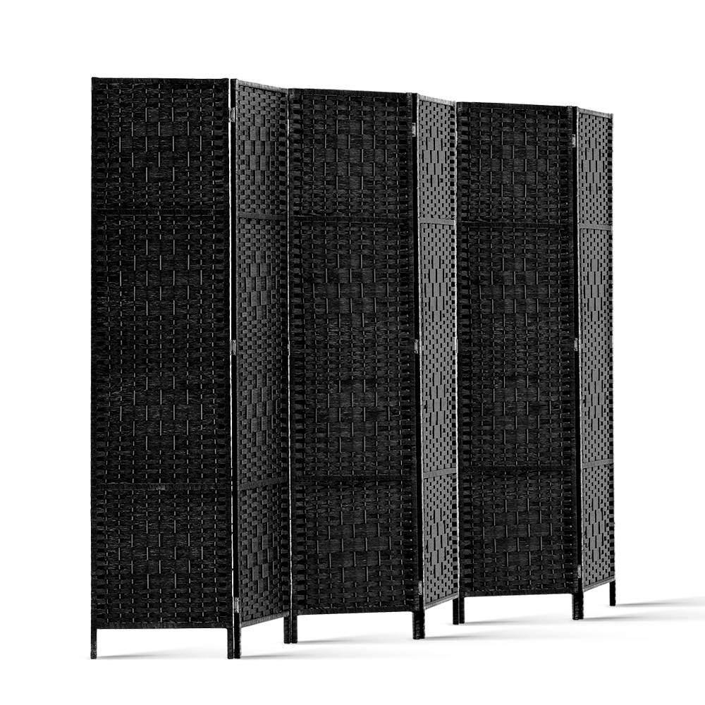 Artiss 6 Panel Room Divider - Black - House Things Furniture > Living Room