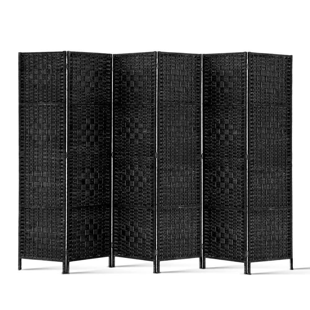 Artiss 6 Panel Room Divider - Black - House Things Furniture > Living Room