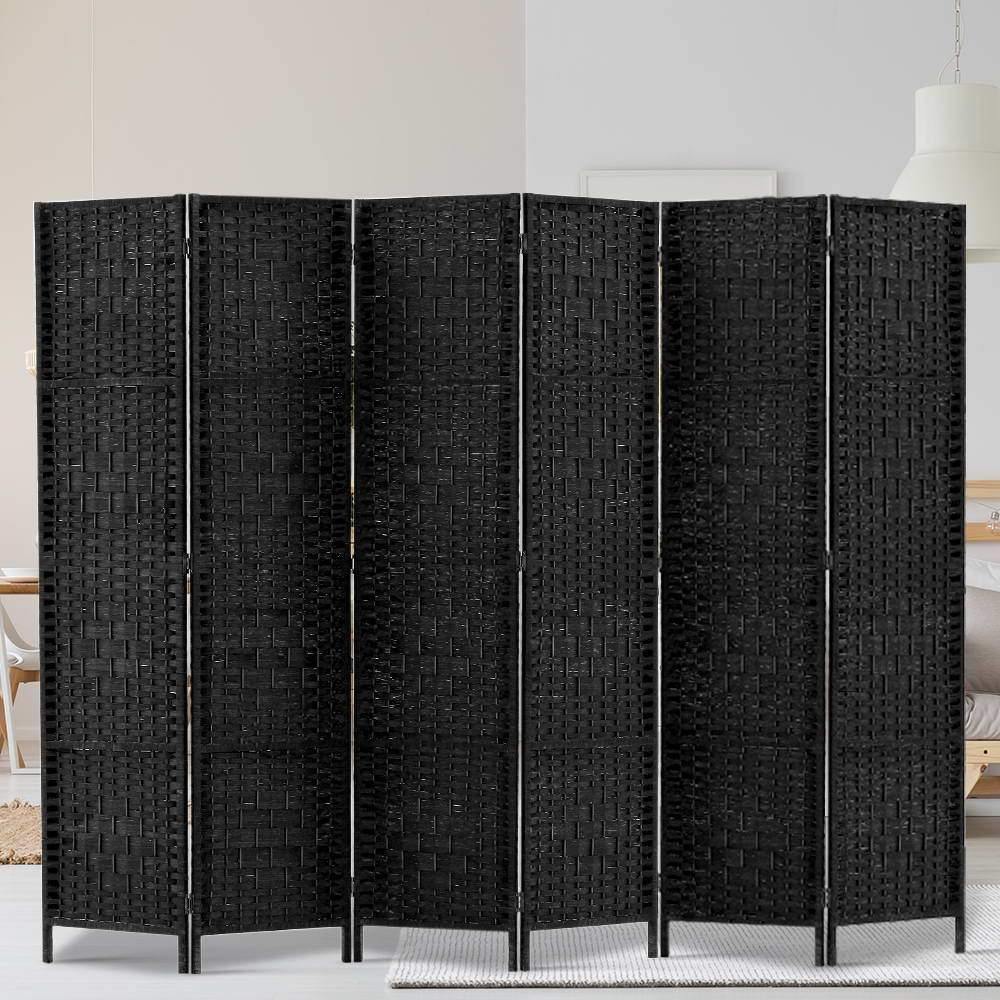 Artiss 6 Panel Room Divider - Black - House Things Furniture > Living Room