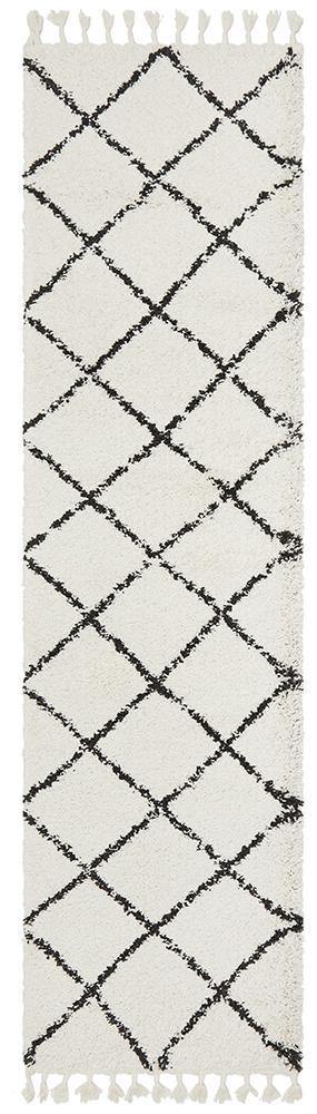 Saffron 22 White Runner Rug - House Things Saffron Collection