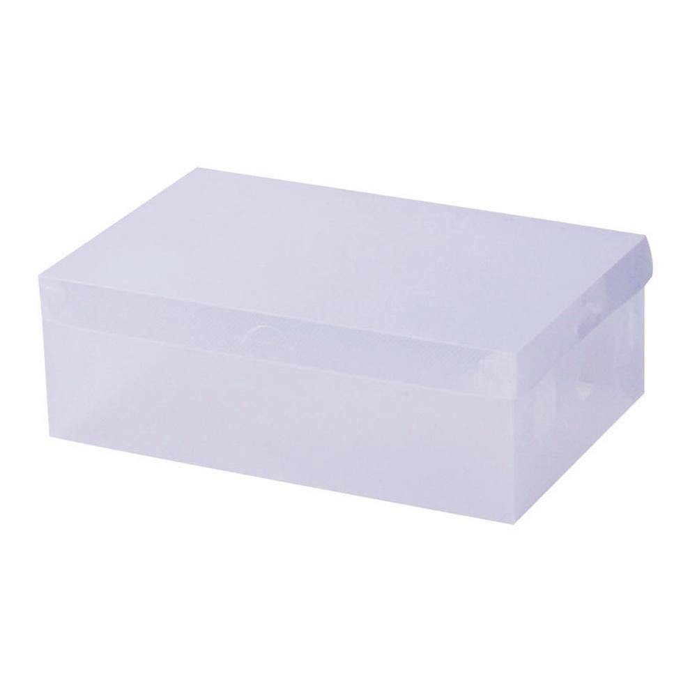 40pcs Clear Shoe Storage Box Transparent Foldable Stackable - Housethings 