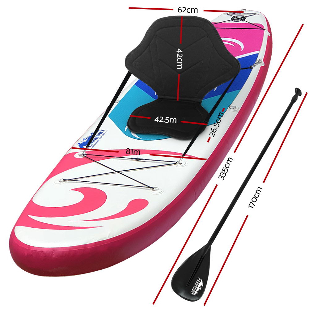 Weisshorn Stand Up Paddle Board 11ft Inflatable SUP Surfboard Paddleboard Kayak - House Things Outdoor > Boating