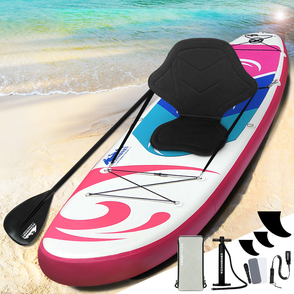 Weisshorn Stand Up Paddle Board 11ft Inflatable SUP Surfboard Paddleboard Kayak - House Things Outdoor > Boating