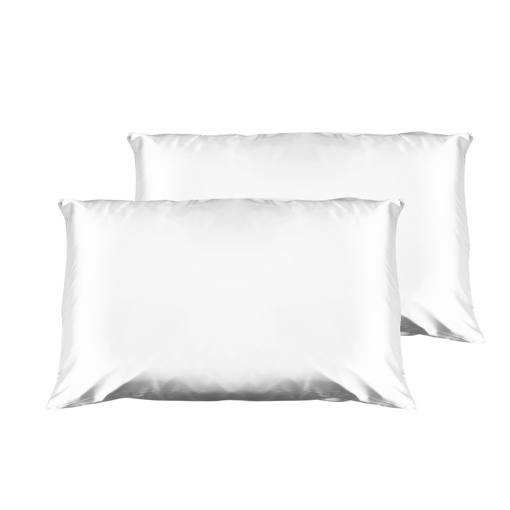 Casa Decor Luxury Satin Pillowcase Twin Pack Size With Gift Box Luxury - White - House Things Home & Garden > Bedding