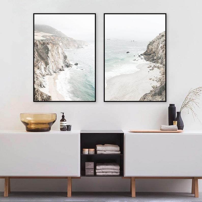 40cmx60cm Modern Abstract 2 Sets Black Frame Canvas Wall Art